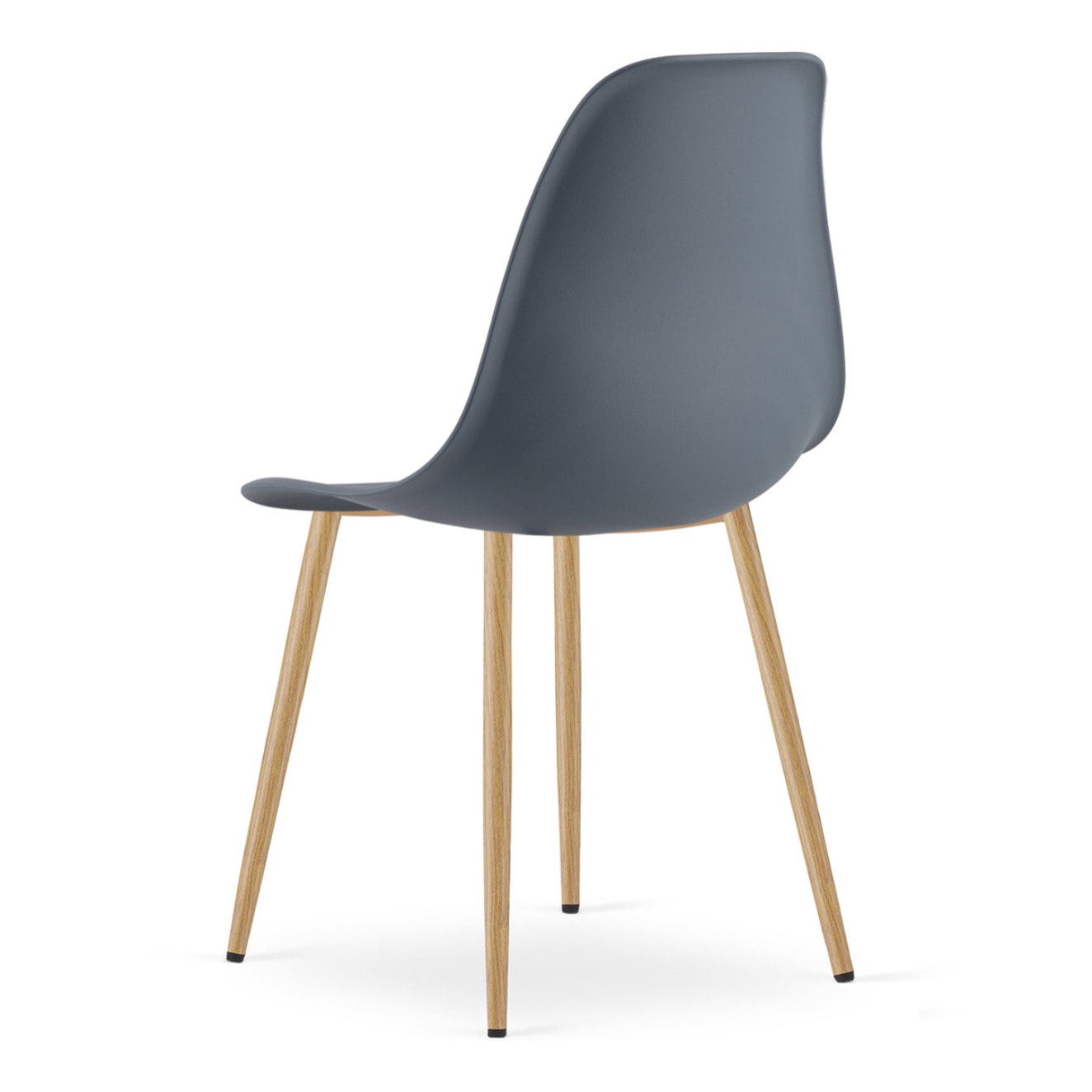 Set di 2 sedie WAT scandinave grigio ardesia e legno
