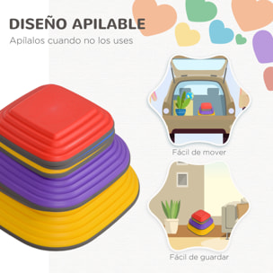 Conjunto de Piedras de Equilibrio para Niños Apilables de 6 Piezas Juego de Equilibrio para Niños de +3 Años Antideslizantes para Interior y Exterior Multicolor