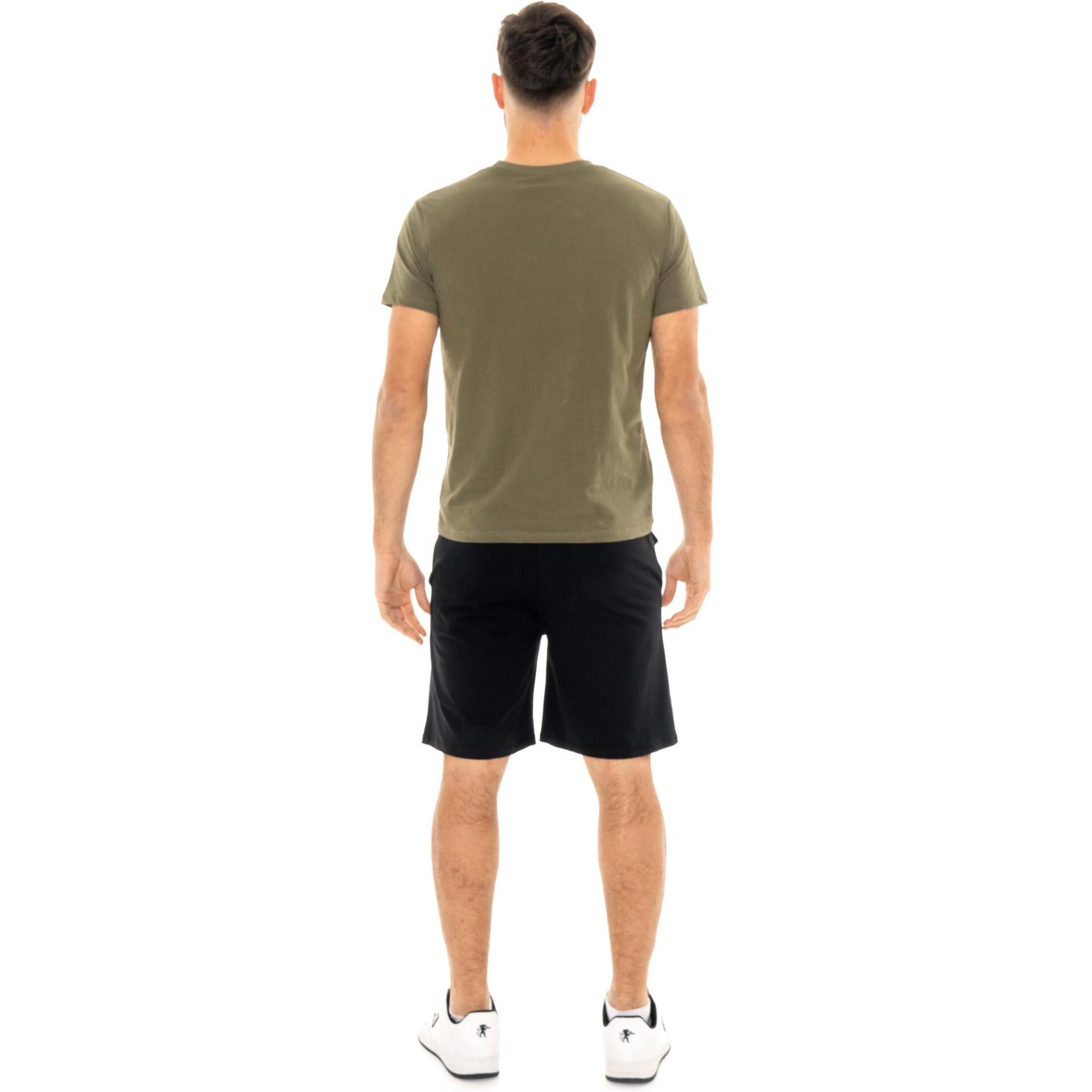 Set completo da uomo con t-shirt e pantaloncino mimetico Leone Military 1947