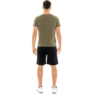 Set completo da uomo con t-shirt e pantaloncino mimetico Leone Military 1947