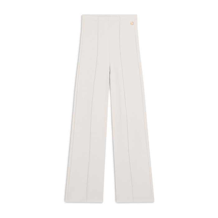 Pantalone donna in felpa viscosa con gamba dritta