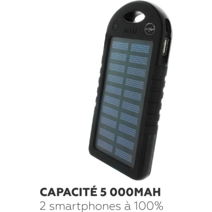 Batterie nomade MOBILITY LAB Solaire 5000 mAh noir