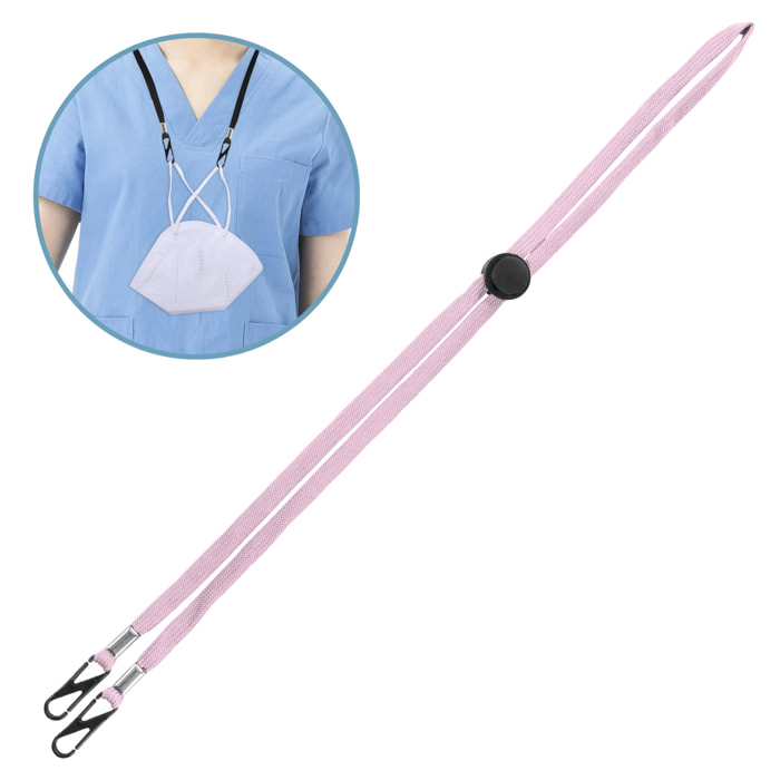 Corda lanyard regolabile per mascherine