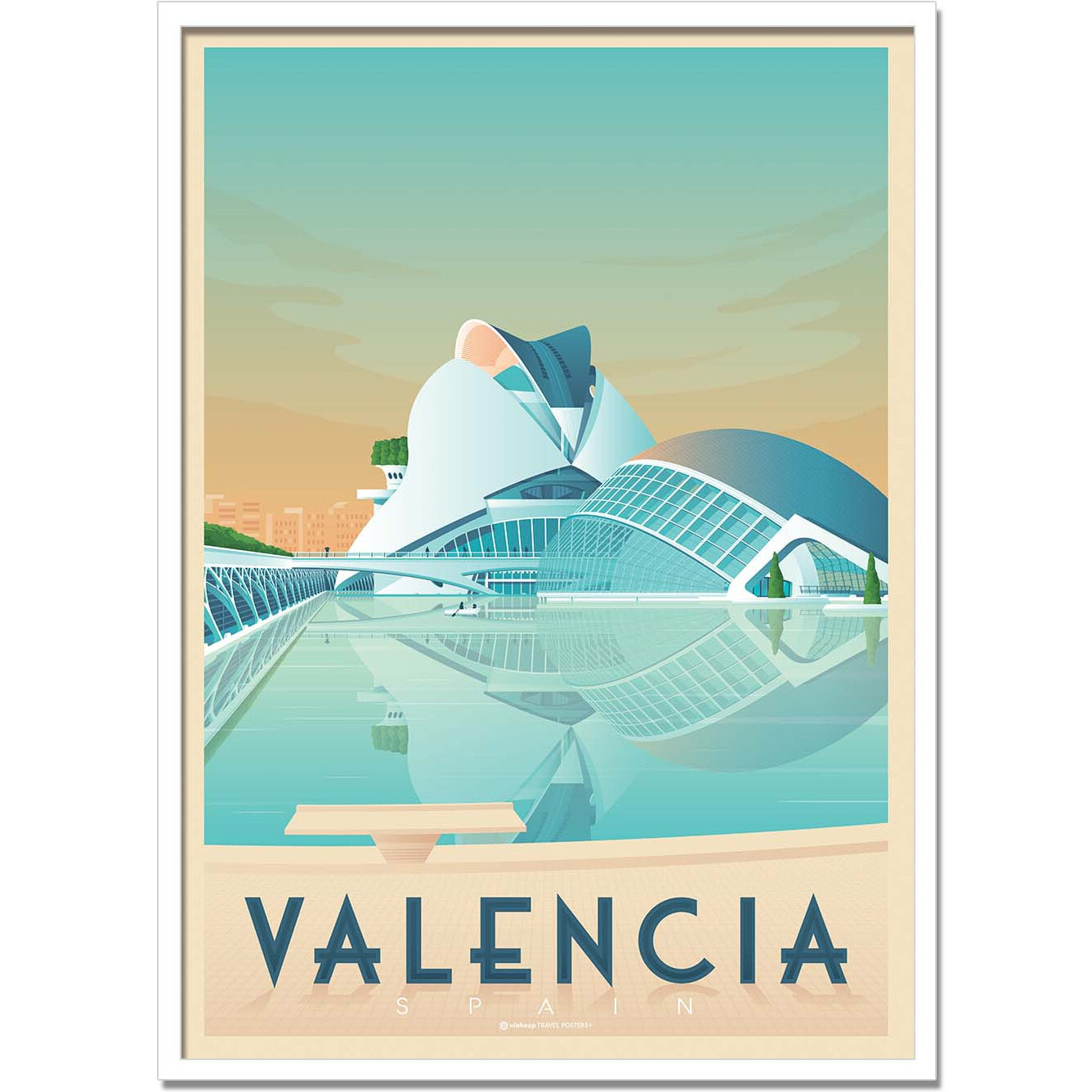 Affiche - Valencia - Olahoop Travel Posters