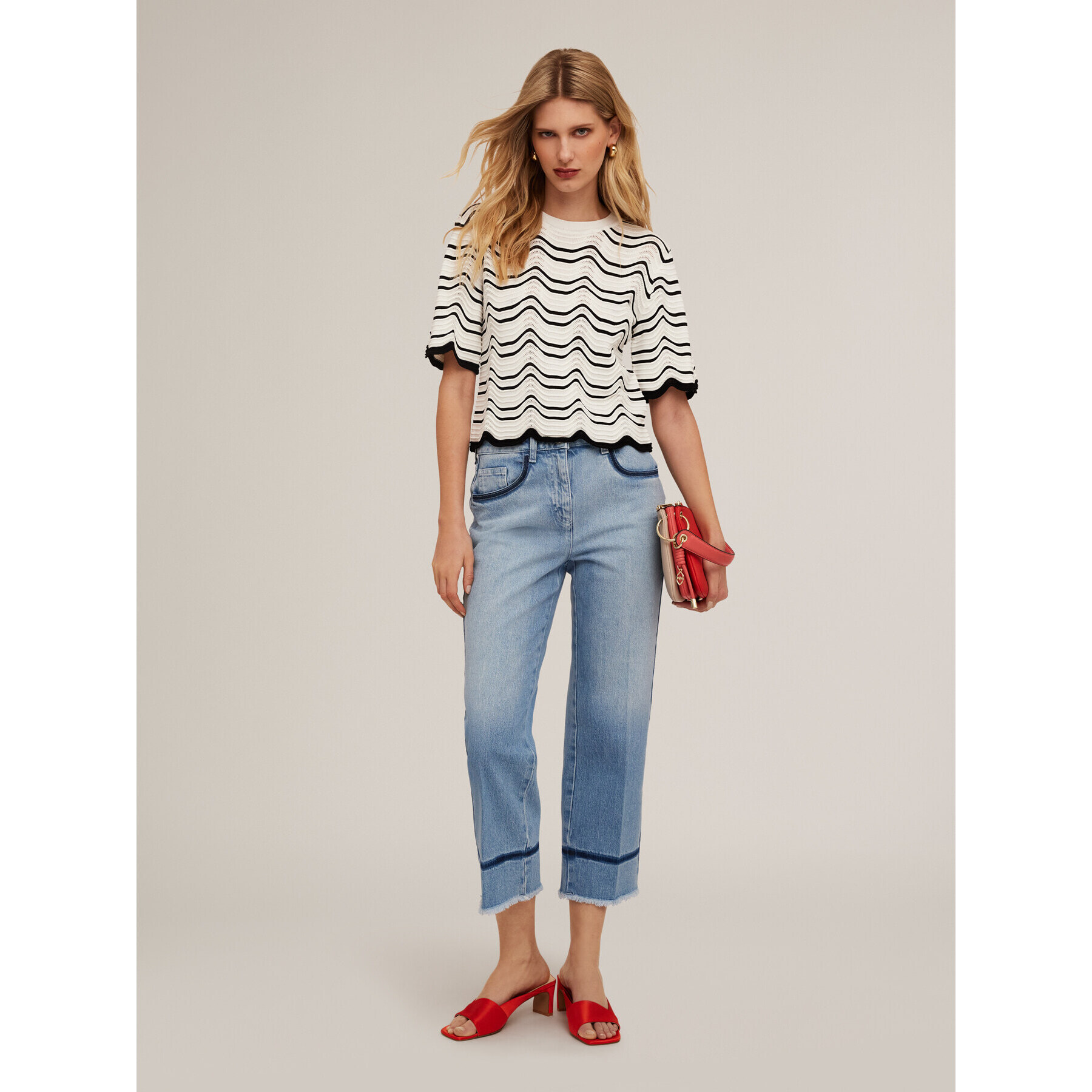 Motivi - Jeans cropped light blue - Azzurro
