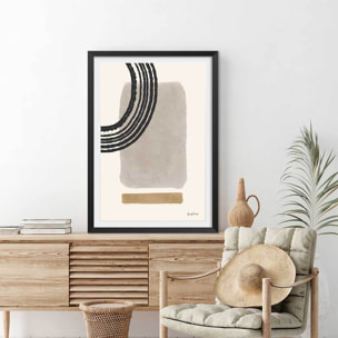 Affiche Collection années 50 Affiche + cadre en bois - Noir