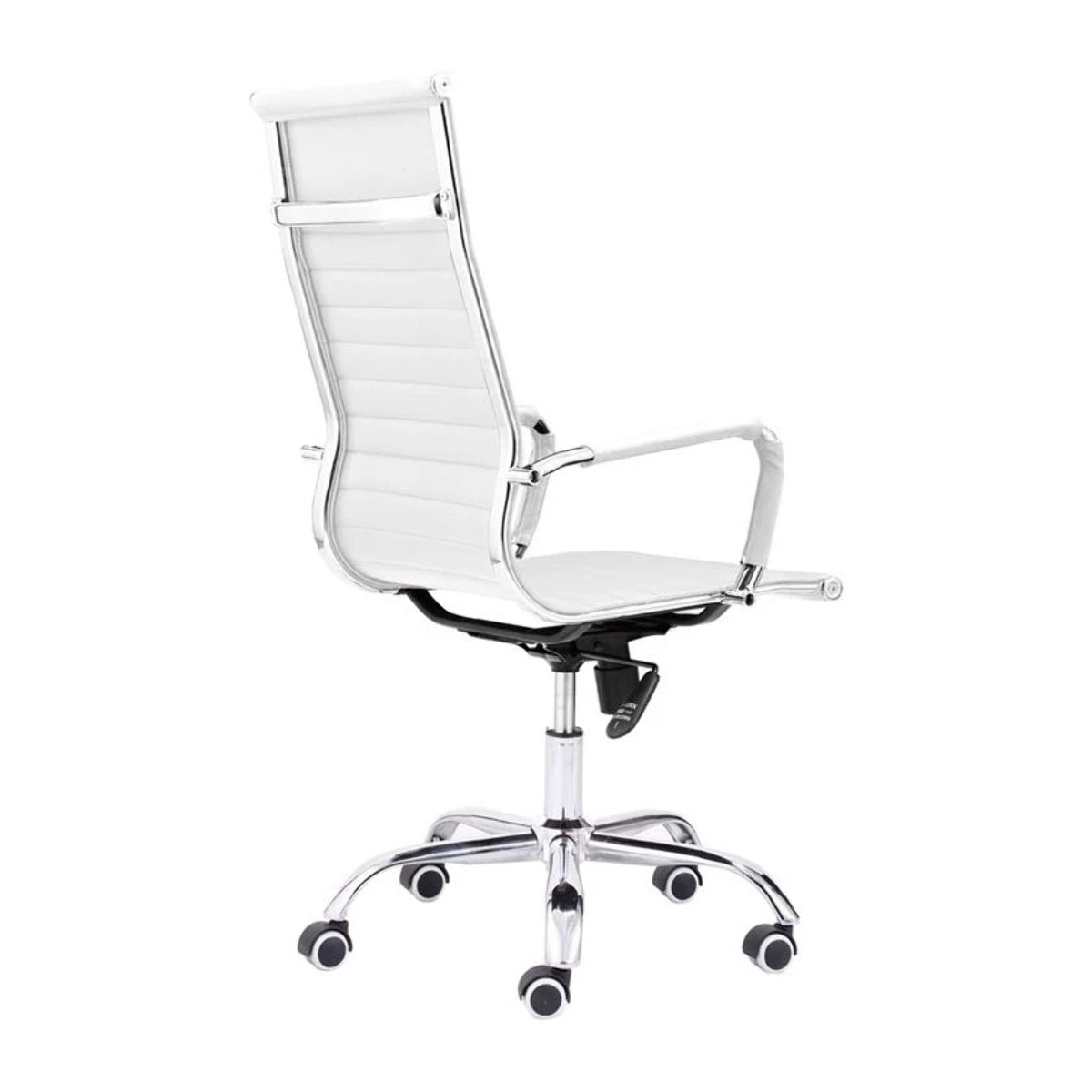 Silla de oficina Letter símil piel Blanco