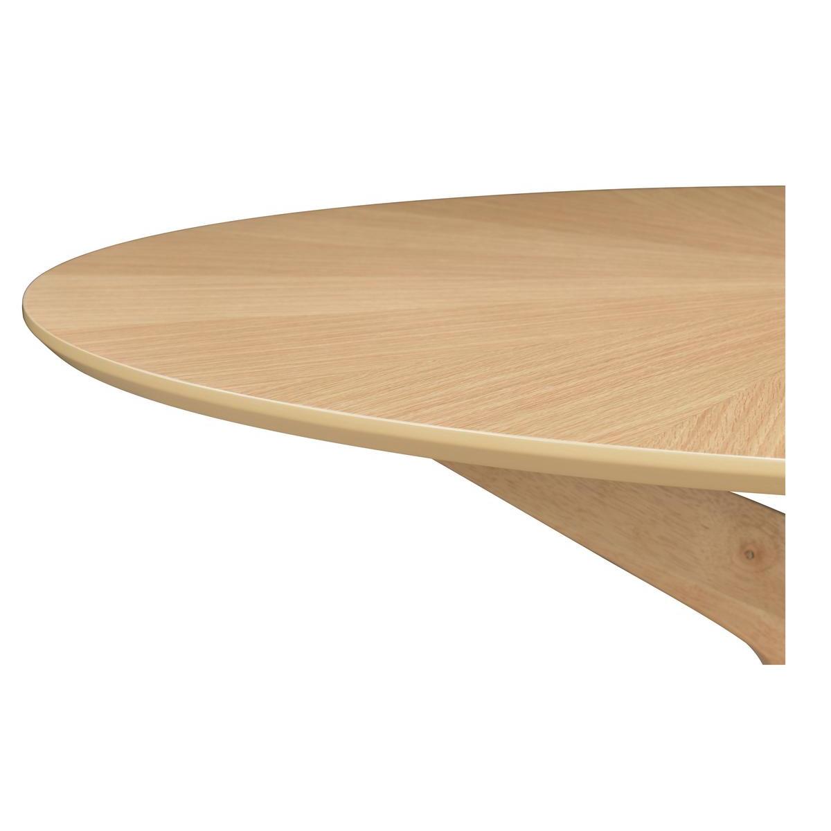 Table à manger design ronde chêne D120 cm DIELLI