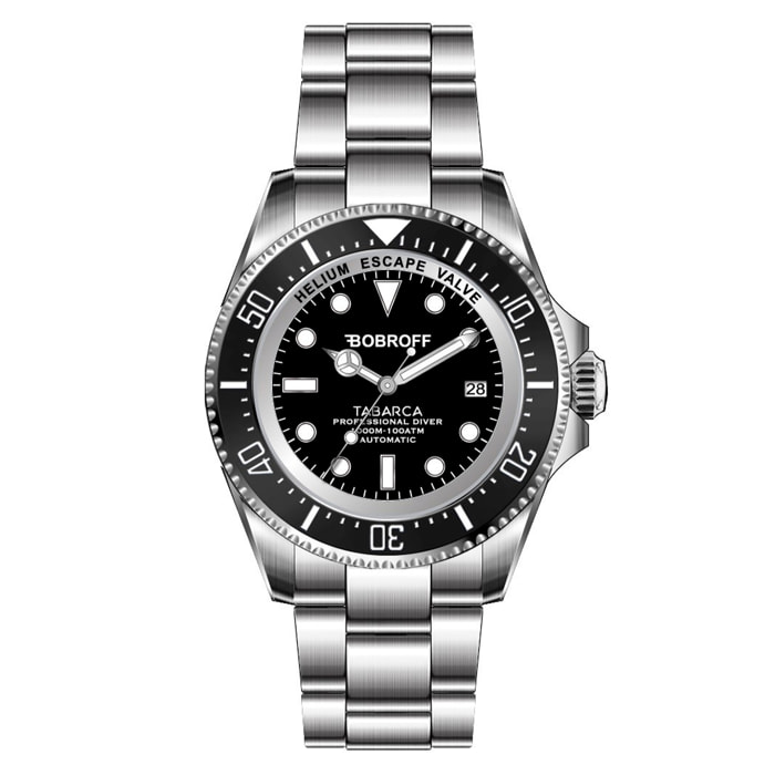 Reloj Bobroff BF0001 Hombre Analogico Automatico con Correa de Acero inoxidable