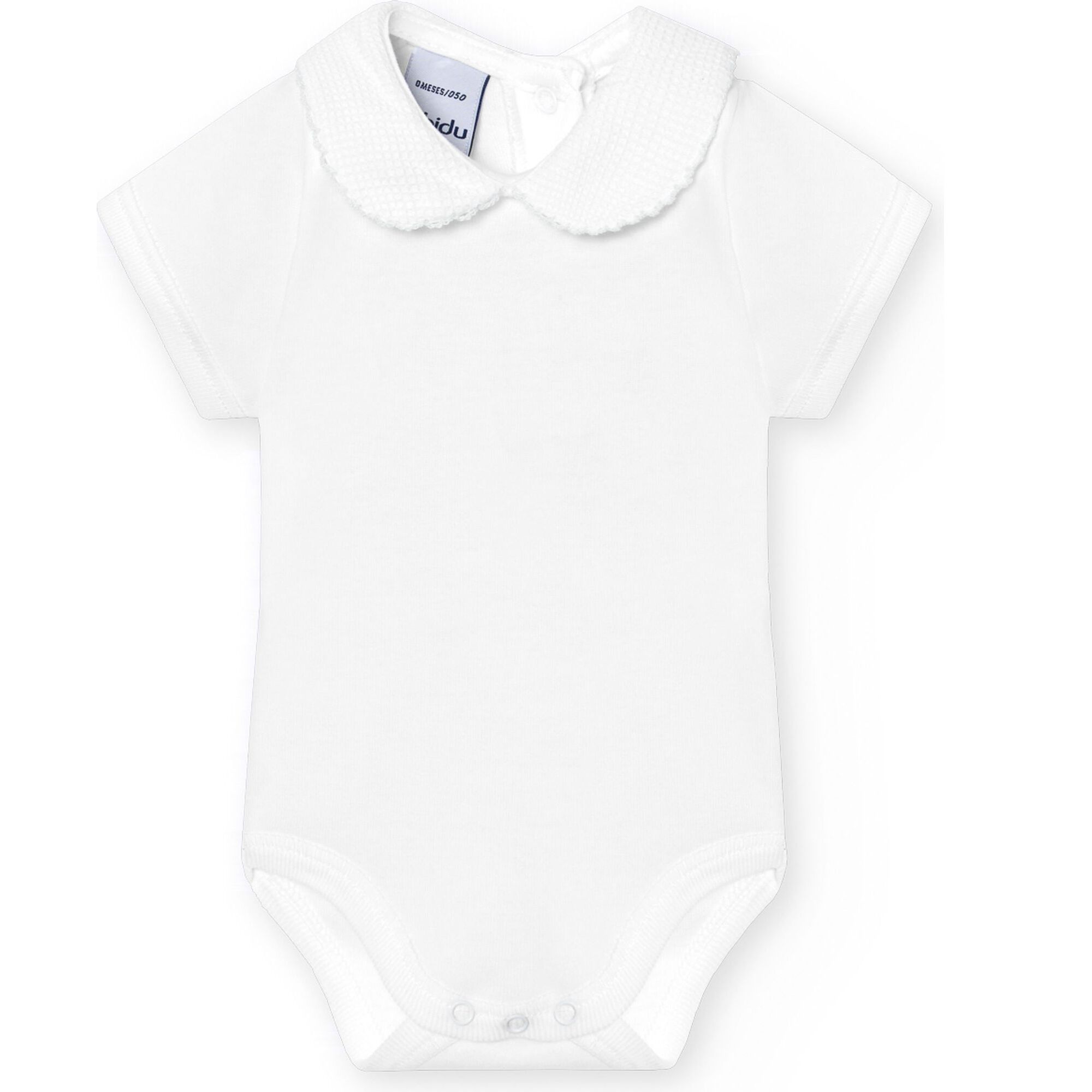 Body bebé manga corta cuello piqué