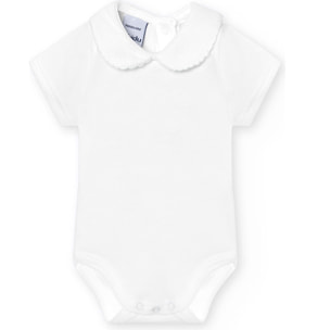 Body bebé manga corta cuello piqué