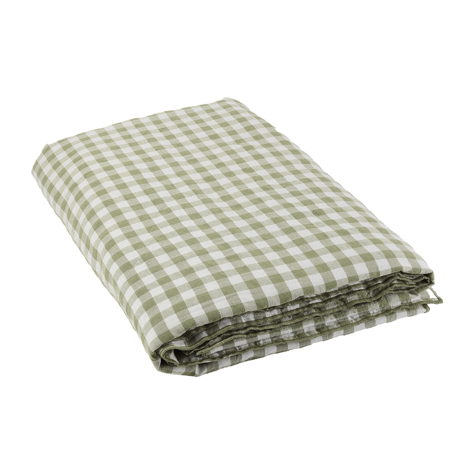 Plaid matelassé en coton et lin, PASSION VICHY