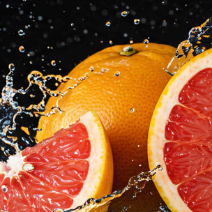 Affiche encadreé pamplemousse Affiche + cadre en métal - Noir