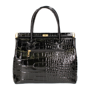 Borsa a mano da donna - Modello Delfina - Vera pelle - 32.0 x 28.0 x 15.0 cm