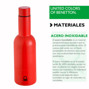 Botella de agua  rojo  benetton