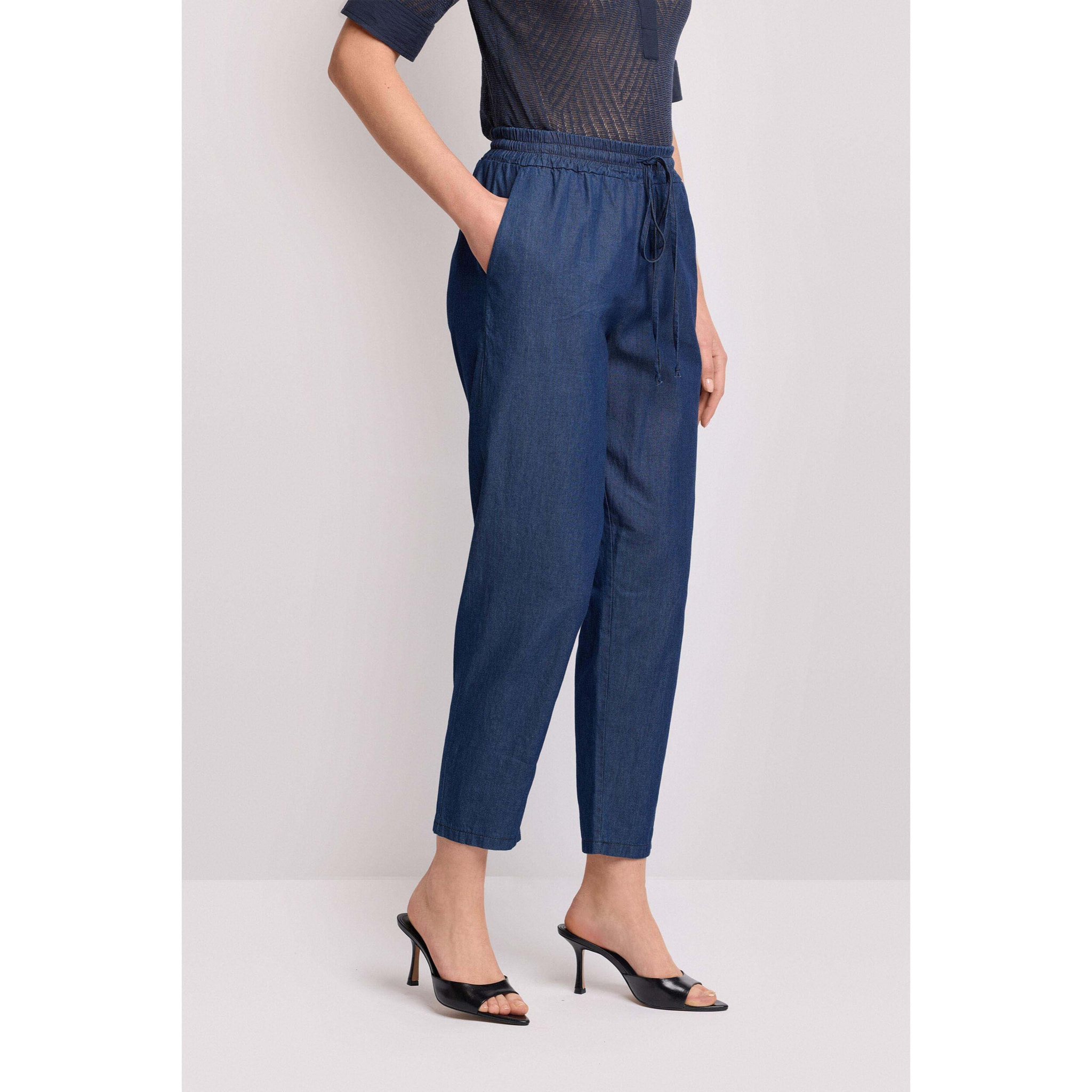 Kocca - Pantaloni in cotone stile jogger Donna, Tinta unita