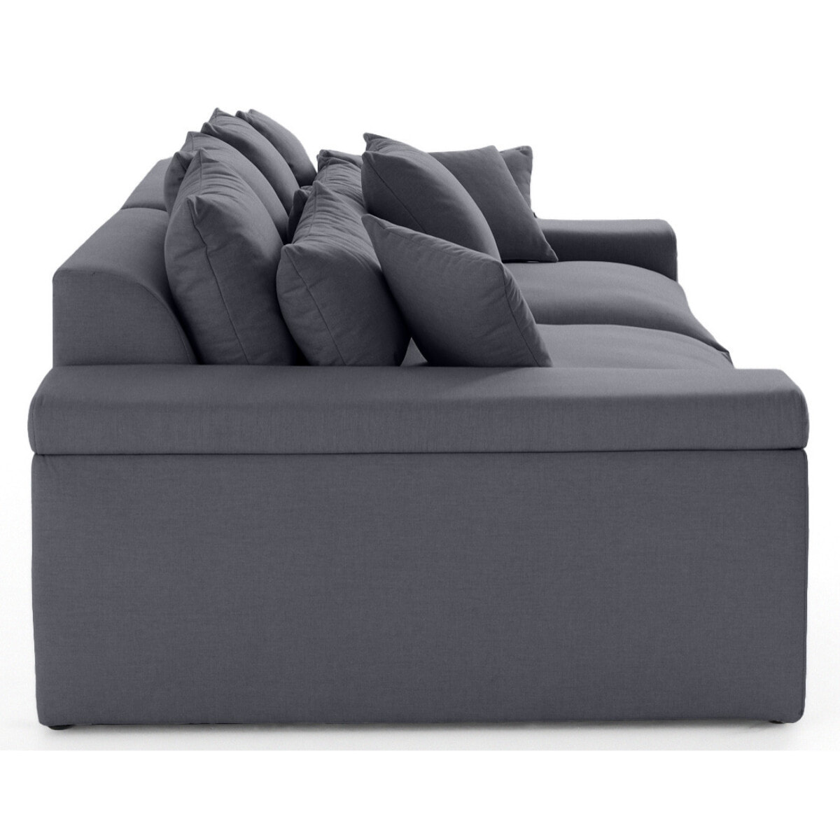 Sergio - canapé 4 places - assise profonde - en tissu - Gris