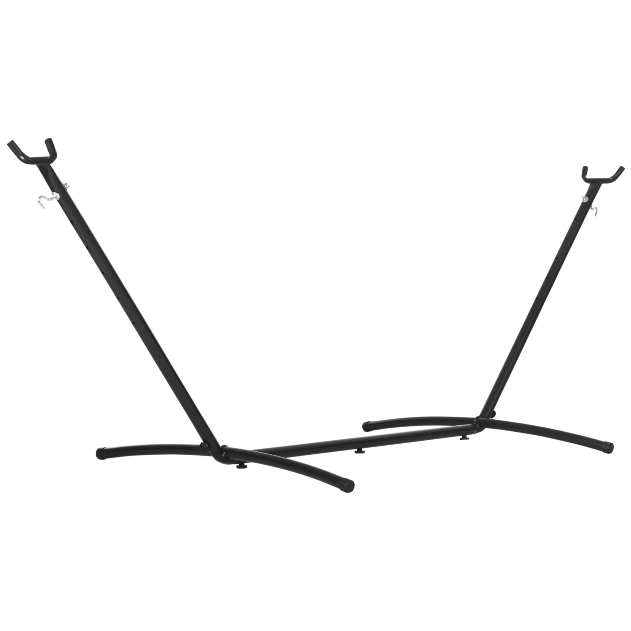 Soporte Ajustable para Hamaca Universal Estructura de Hierro Carga Hasta 120 kg Pie para Hamaca 286x117x110 cm Negro