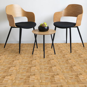Revêtement sticker sol - PARQUET BOIS MOSAÏQUE - Rouleau adhésif Protection Anti-dérapant