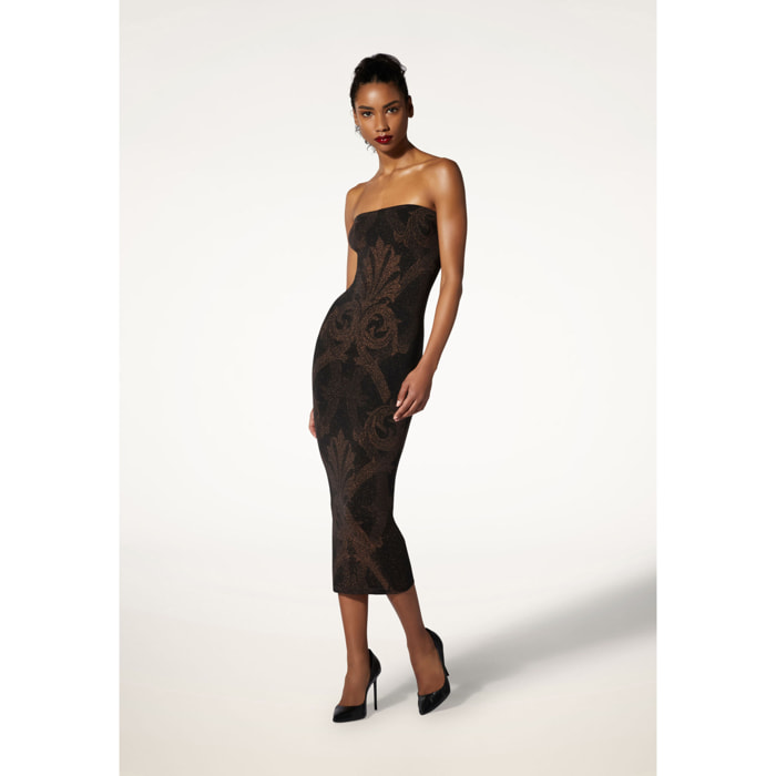 METALLIC JACQUARD DRESS