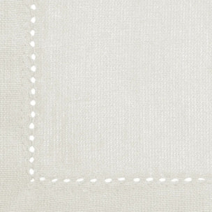 Lot de 4 serviettes de table "Chambray" - blanc 40x40 cm