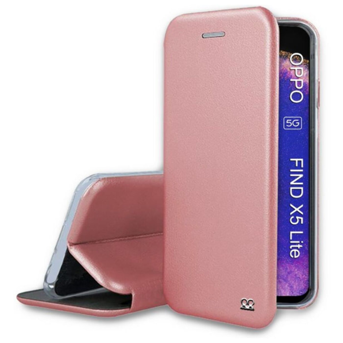 Etui IBROZ Oppo Find X5 Lite Etui Cuir Rose Go