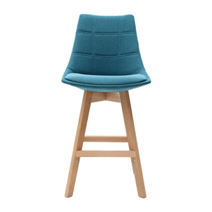 Tabourets de bar scandinaves bleu canard 65 cm (lot de 2) MATILDE