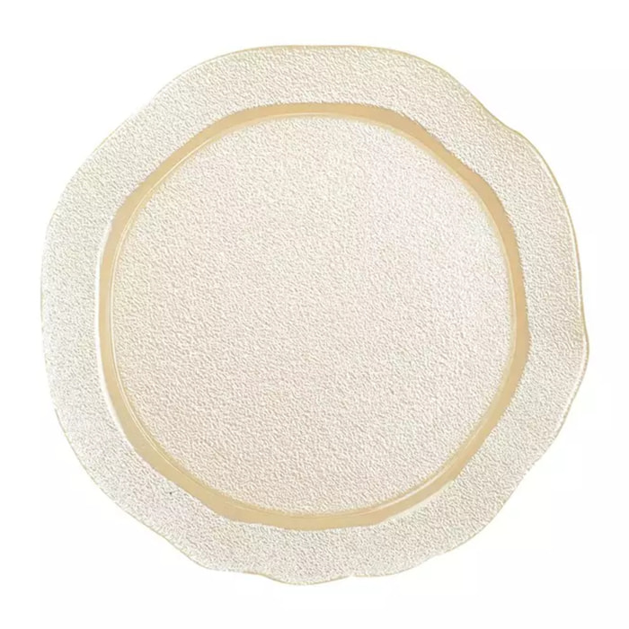 Lot de 6 ASSIETTE PLATE VANILLE
