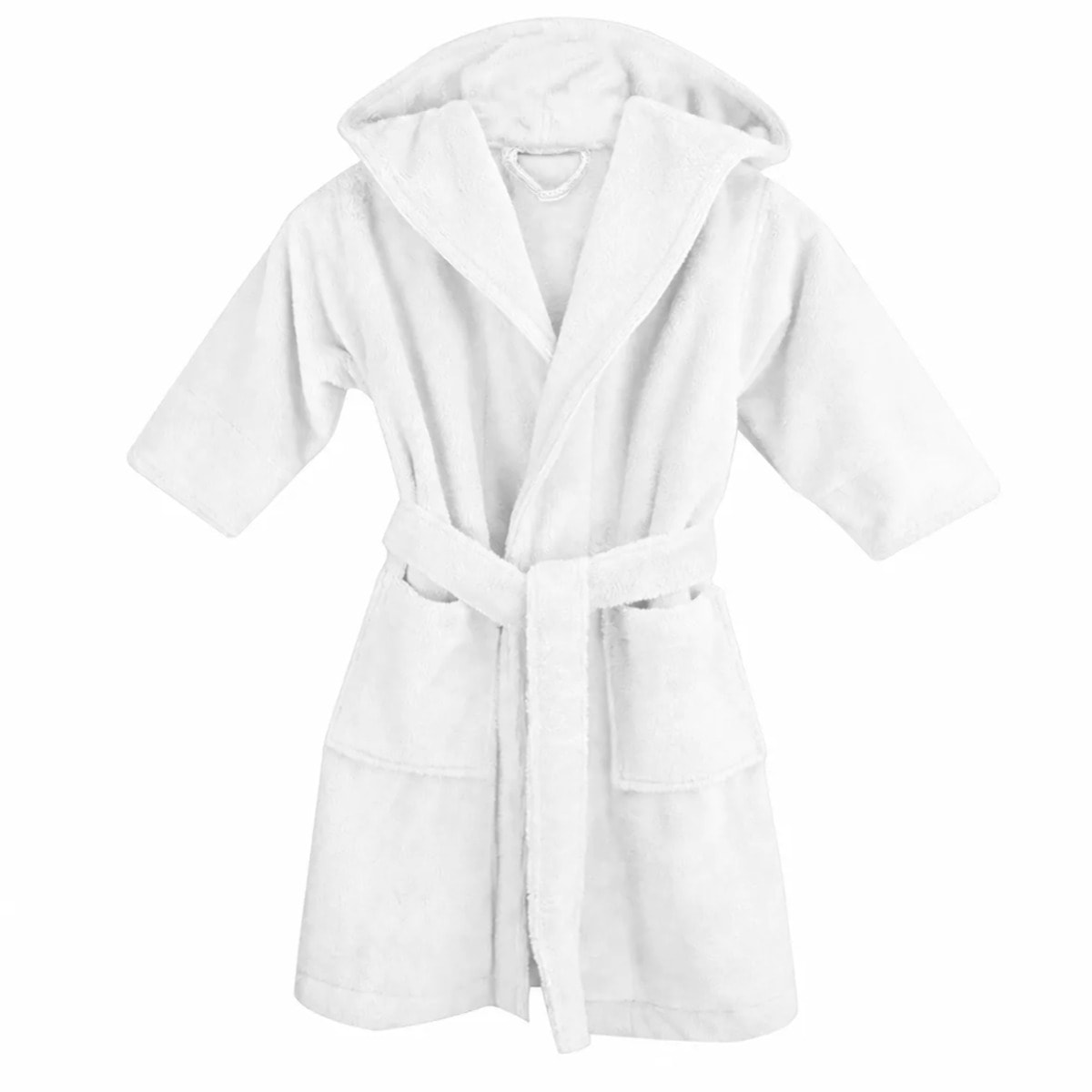 Peignoir enfant enfant coton mélangé 300 g/m² uni blanc Teddy blanc