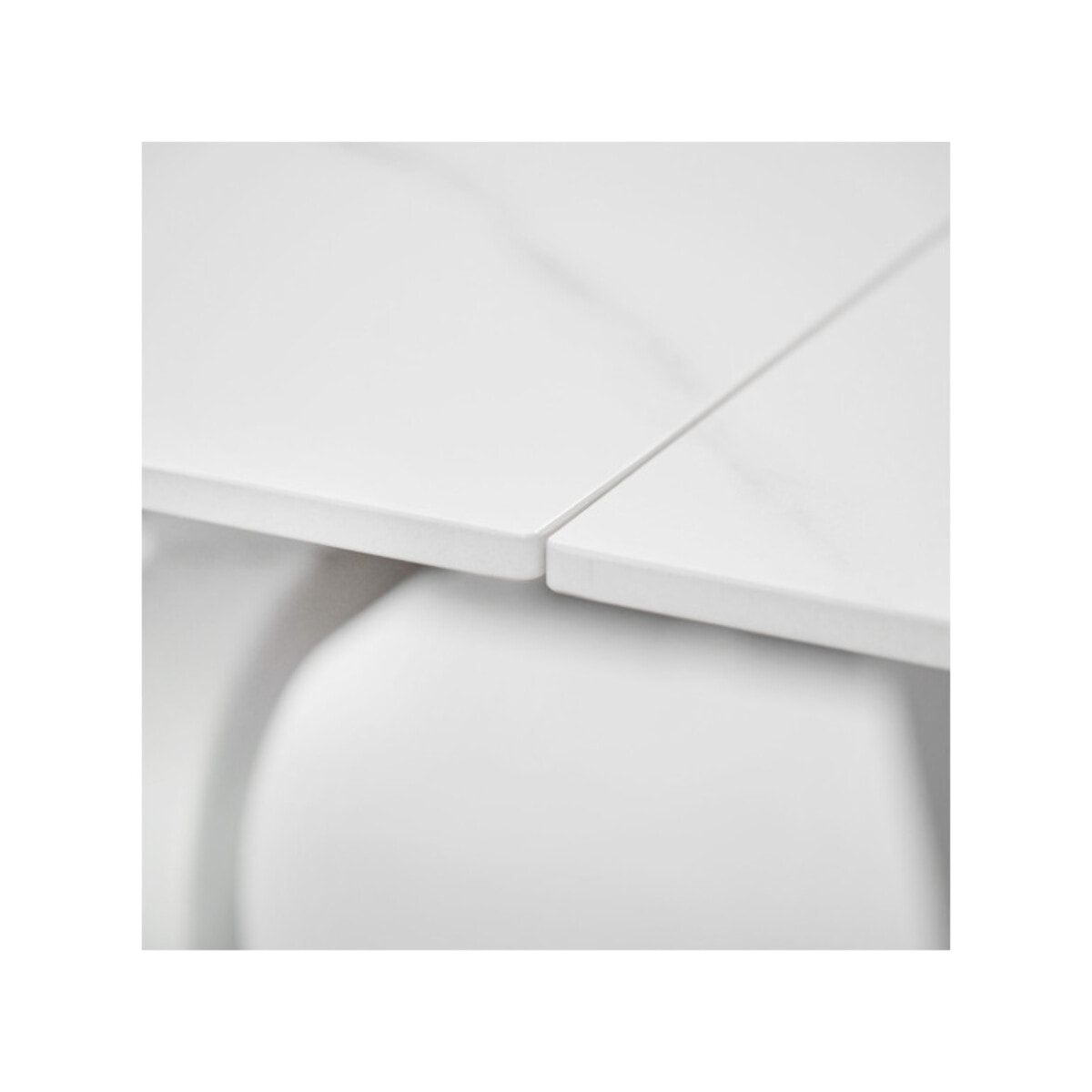 Table de repas en céramique extensible 140cm décor marbre blanc - FREE