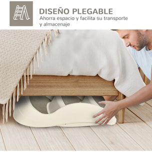 Escalera para Perros de 3 Peldaños Plegable Escalón de Plástica para Mascotas con Alfombras Antideslizantes para Cama Sofá Carga 15 kg 49x38x38 cm Crema