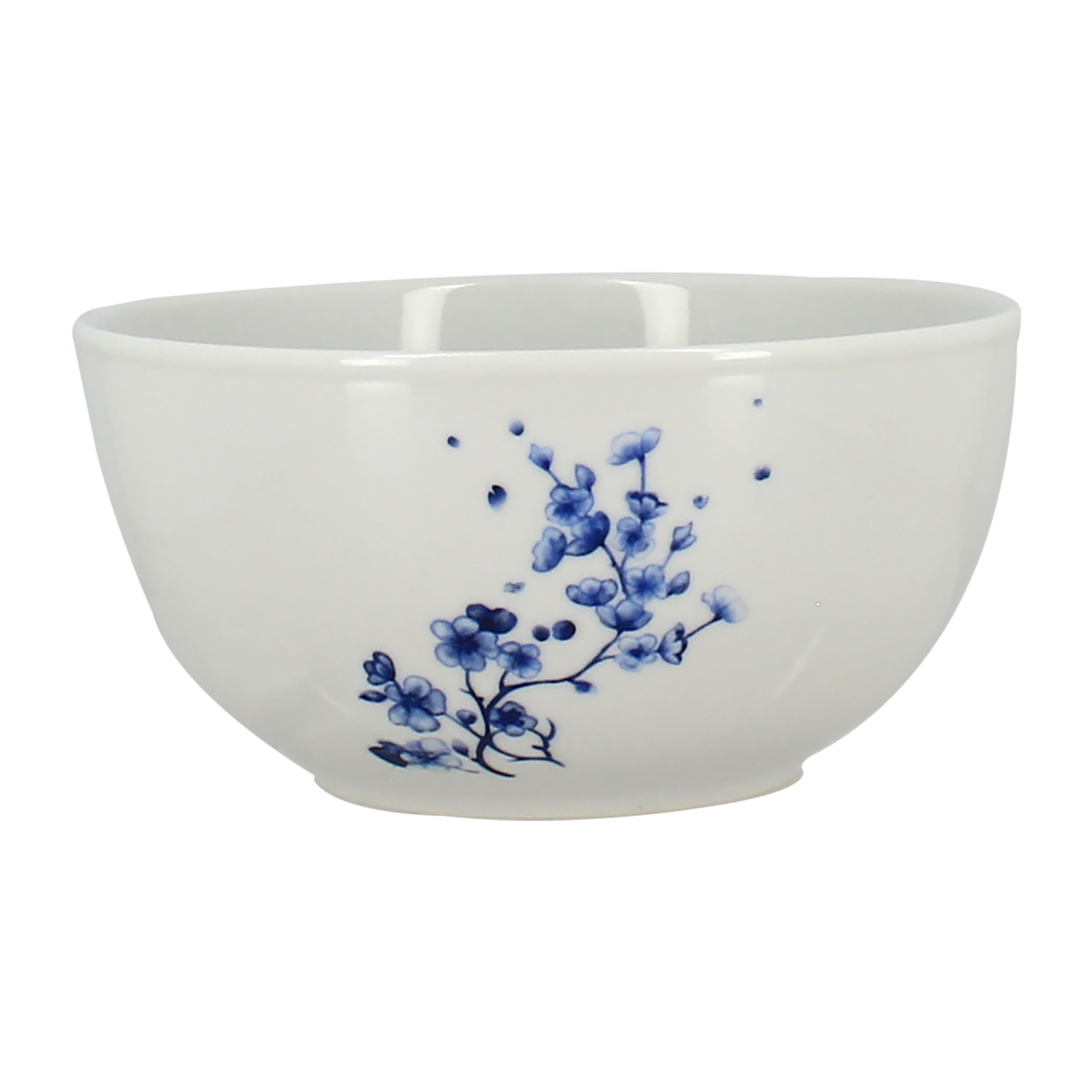 Lot de 6 bols 45cl en porcelaine blanche et dessin bleu CENTAUREE