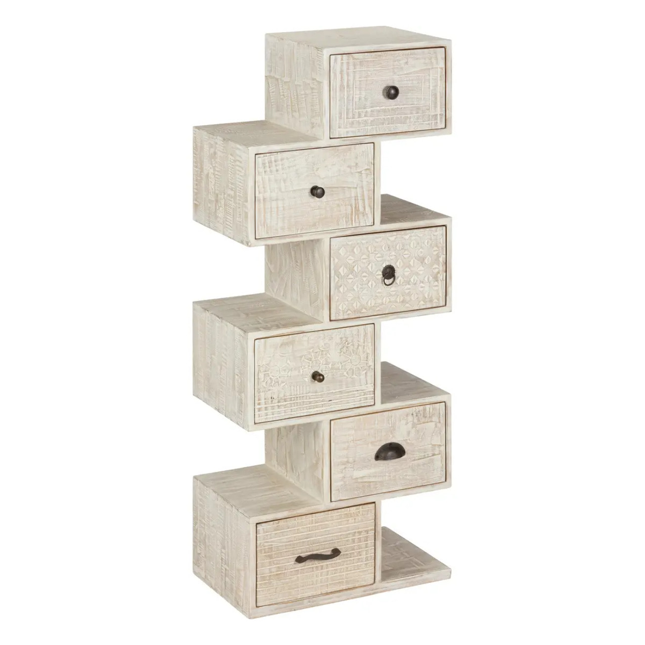 Chiffonnier "Ajay" manguier 6 tiroirs
