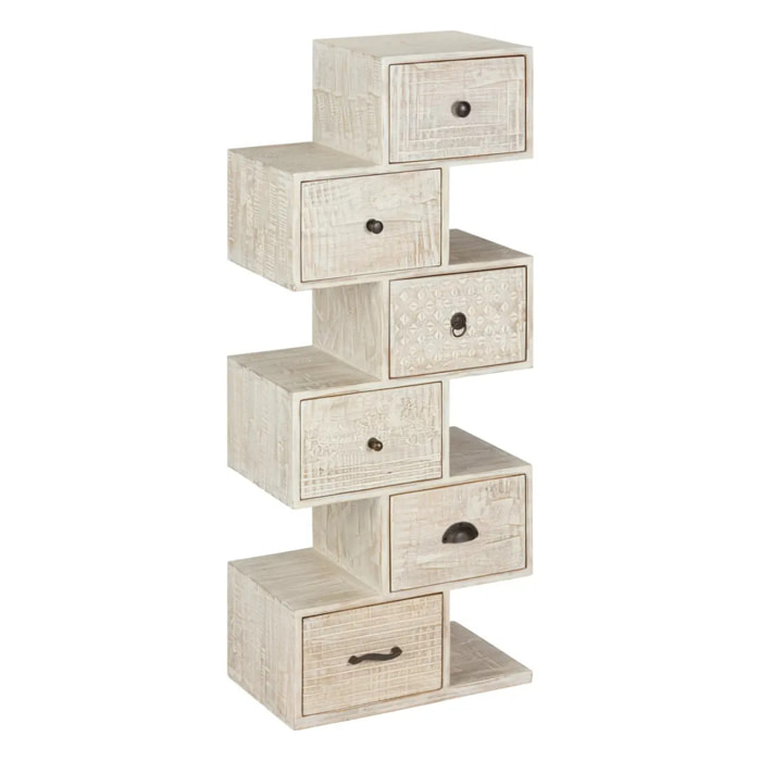 Chiffonnier "Ajay" manguier 6 tiroirs