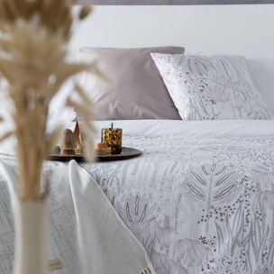 2 Fundas de almohada 100% algodón  CAREUS 65x65 cm - gris