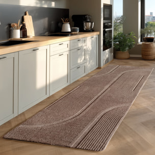 LENNY - Tapis de salon beige au design graphique