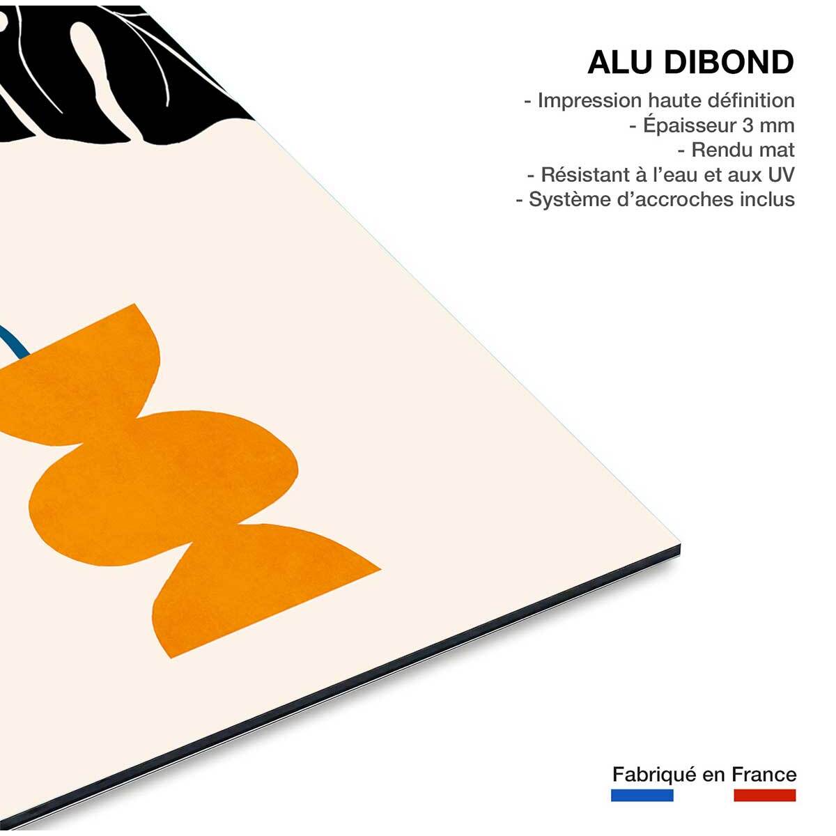 Tableau graphique plante en pot Tableau alu Dibond