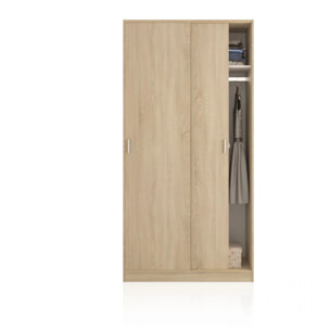 Armario Lenor 2 Puertas Correderas Roble Canadian