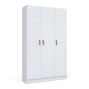 Armario de 3 puertas en blanco artik 109x180 cm Multi Useful Blanco
