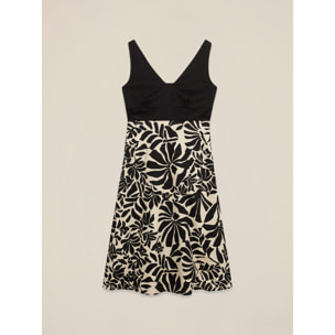 Oltre - Vestito midi combinato - Nero