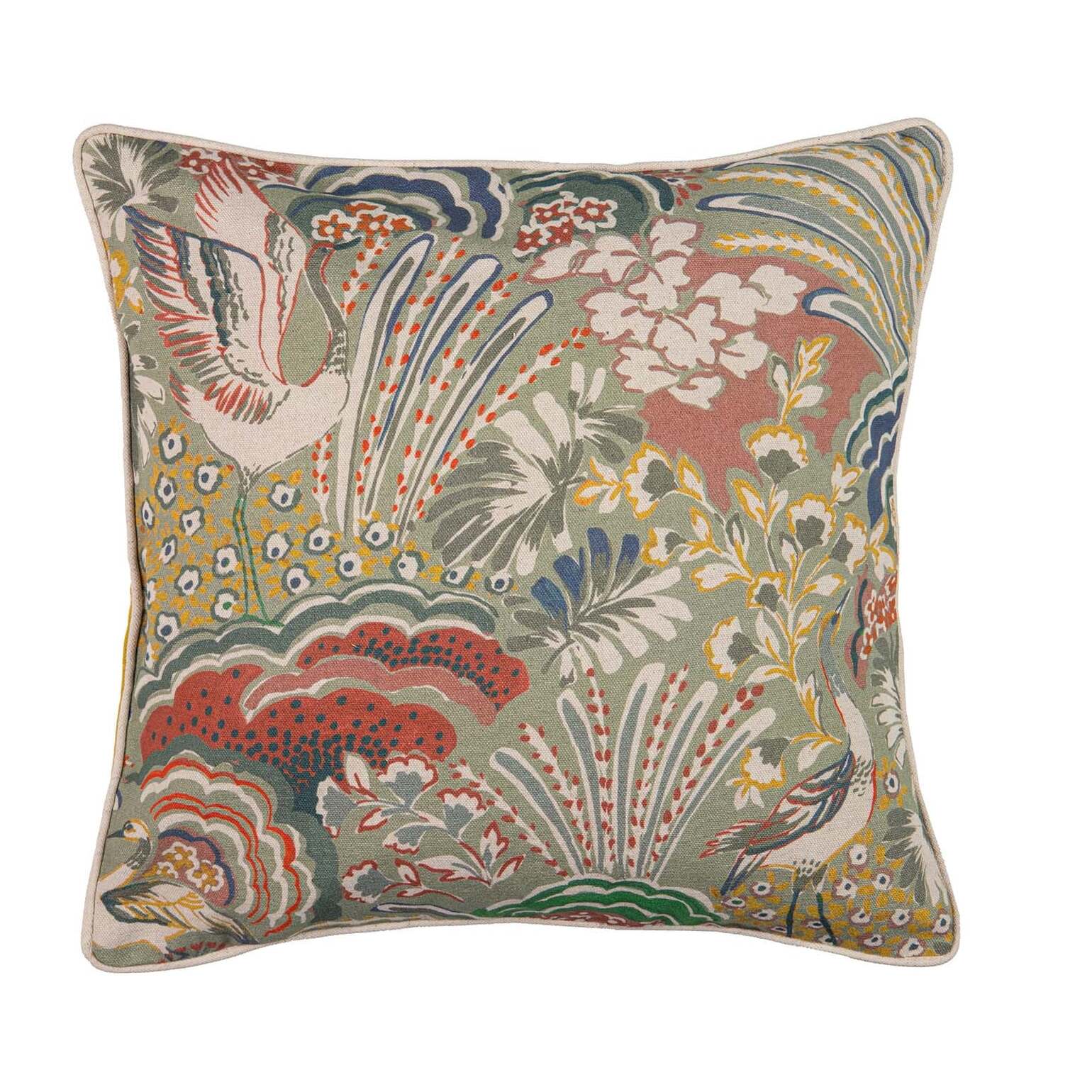 Cojin Lino Garzas 45x13x45 Cm