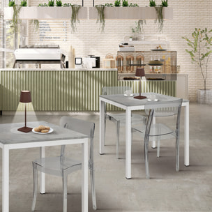 Set di 4 sedie GHENT in polipropilene trasparenti, impilabili