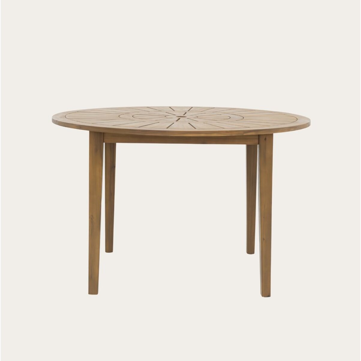 Ensemble de table et chaises de jardin Nera-tina -bois massif d'acacia-couleur naturel 120 x 75 x 120 cm