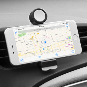 DAM Porta smartphone da auto per presa d'aria 3x2x9 Cm. Colore bianco