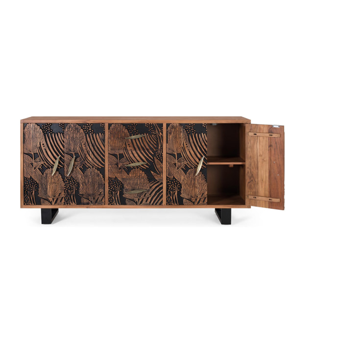 Aparador de Madera de Acacia Estilo Étnico Moderno