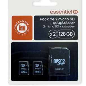 Carte Micro SD ESSENTIELB Essentiel B PACK Micro SD + adaptateur