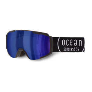 Gafas de esquí OCEAN KALNAS - Negro / Revo azul con borde negro