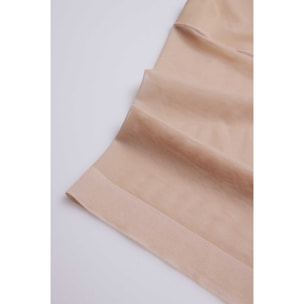 Guaina modellante addominale alta, compressione media, tessuto tulle beige