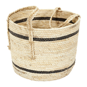 Panier Bicolore Fibre De Mais X3