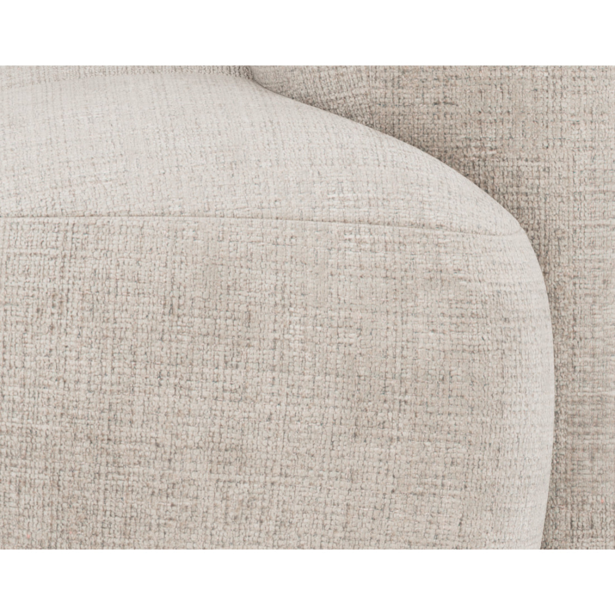 Grace - module d'assise gauche en velours texturé - Beige